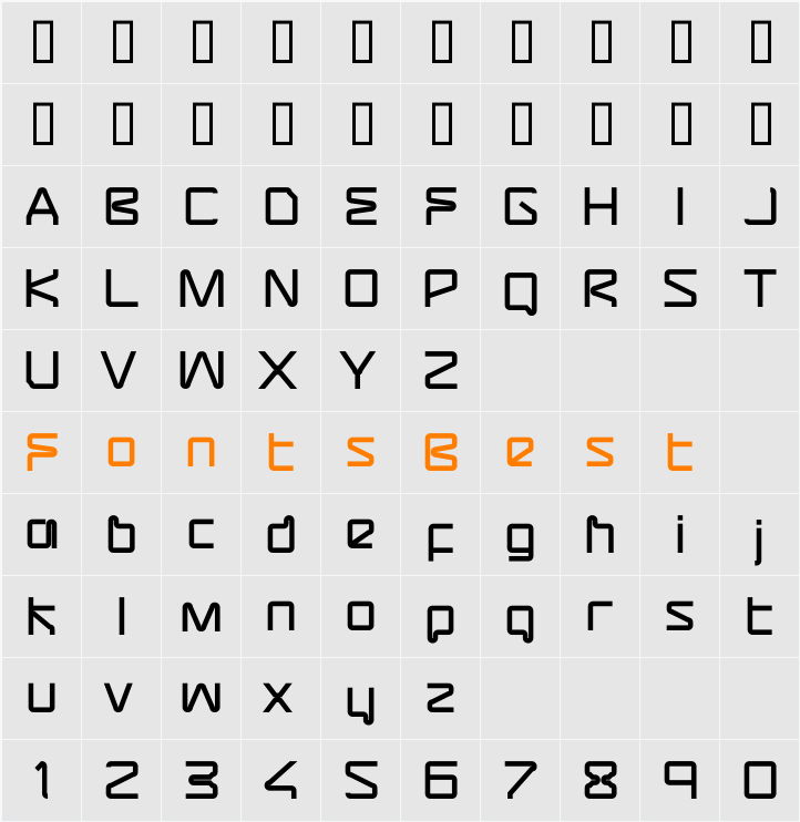 AssemblerBold Character Map