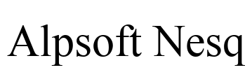 Alpsoft Nesq Font Image