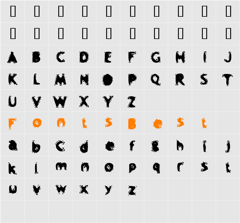 Crap Music Character Map