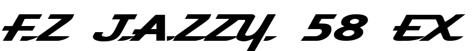 FZ JAZZY 58 EX Font Image