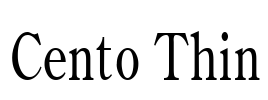 Cento Thin Font Image