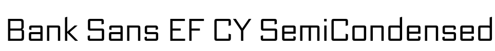 Bank Sans EF CY SemiCondensed Font Image