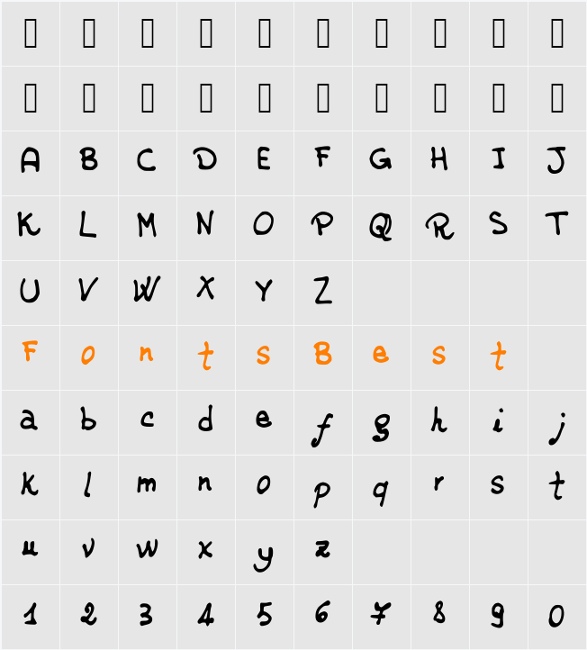 JDRossella Character Map