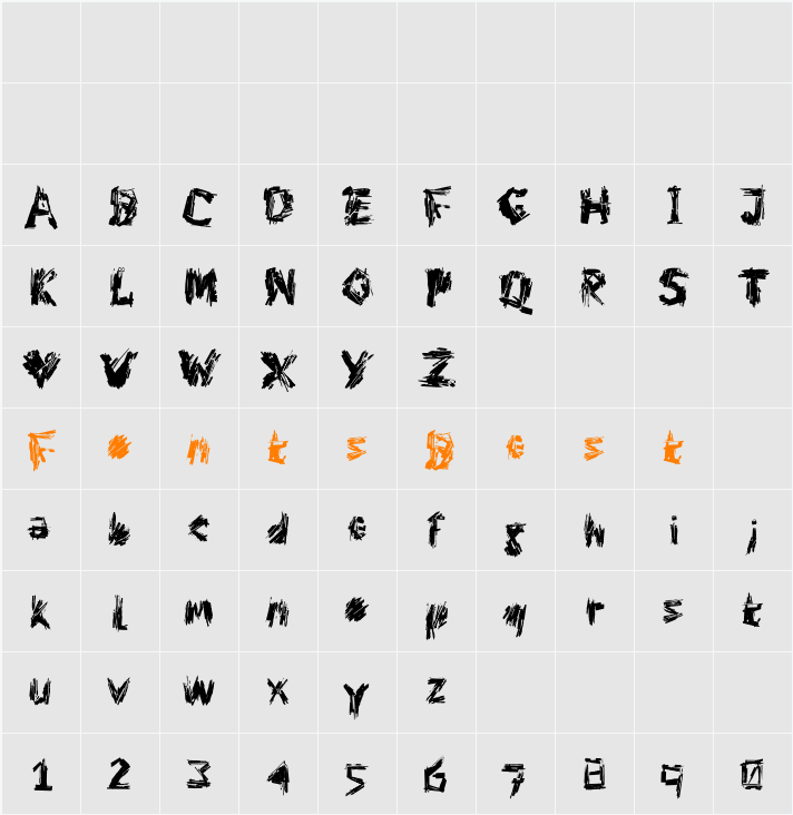 DF-Charliego Character Map