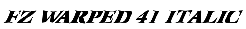 FZ WARPED 41 ITALIC Font Image