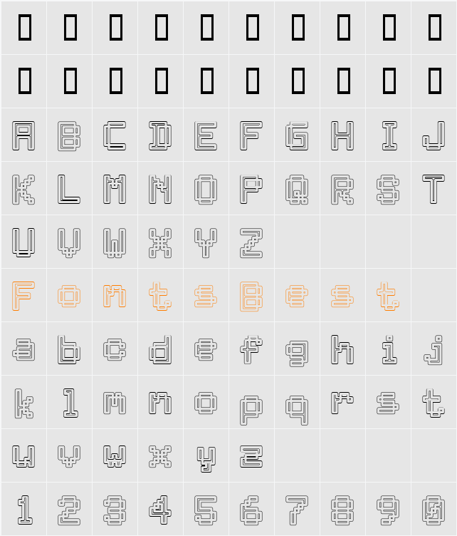 Archway Character Map