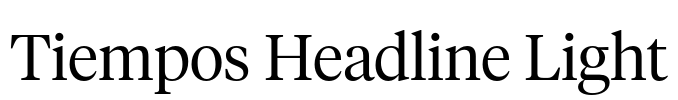 Tiempos Headline Light Font Image