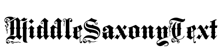 MiddleSaxonyText Font Image