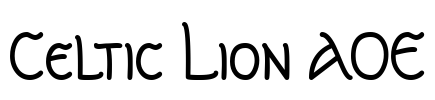 Celtic Lion AOE Font Image