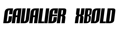 CAVALIER XBOLD Font Image