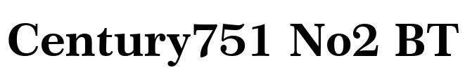 Century751 No2 BT Font Image