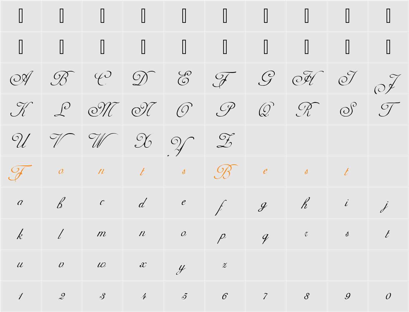 Adela It Character Map