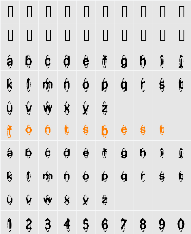 Mischstab Apfelsaft Character Map