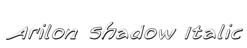 Arilon Shadow Italic Font Image