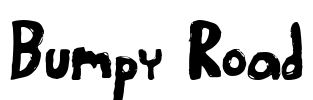 Bumpy Road Font Image