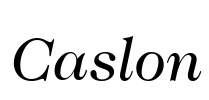 Caslon Font Image