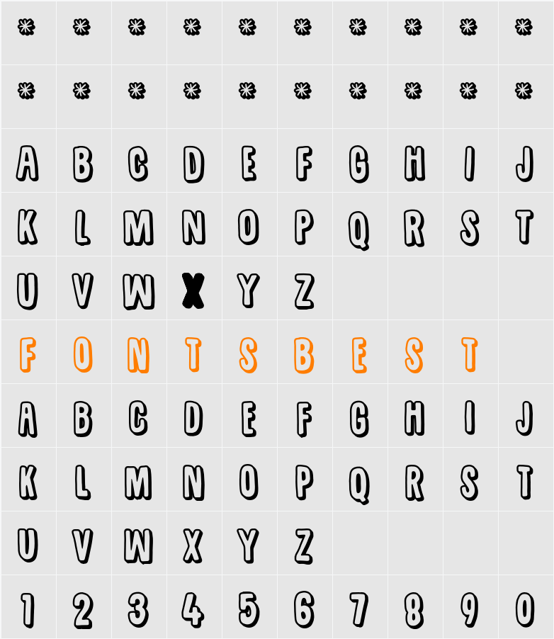 Sugarpunch DEMO Character Map