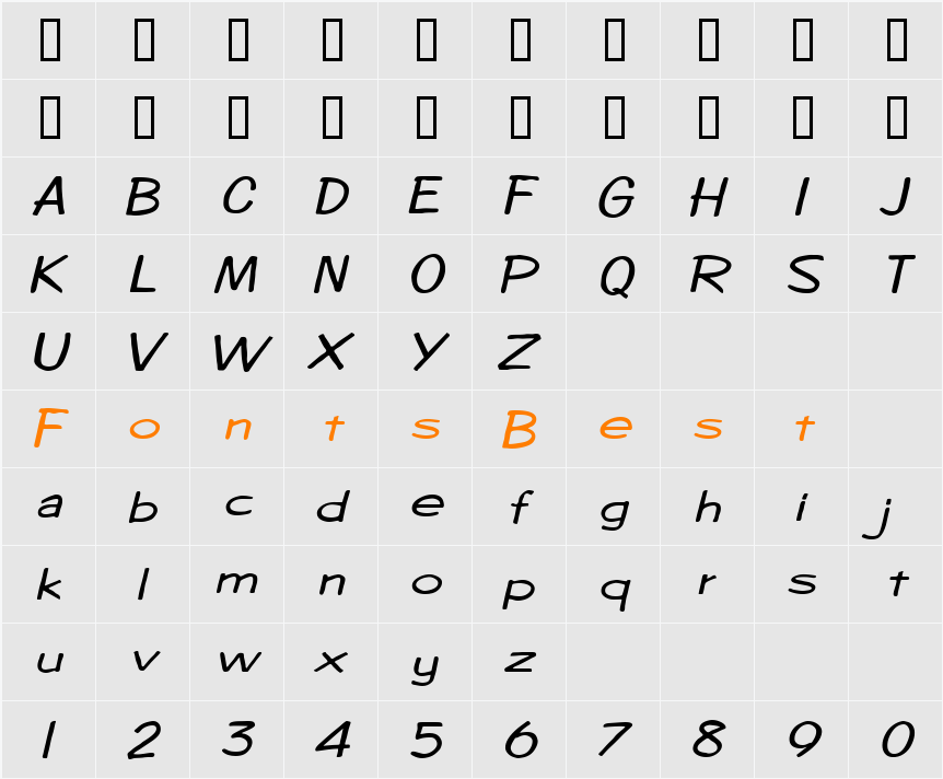 Copybook-Extended Character Map