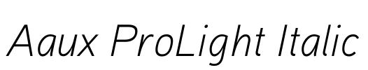 Aaux ProLight Italic Font Image