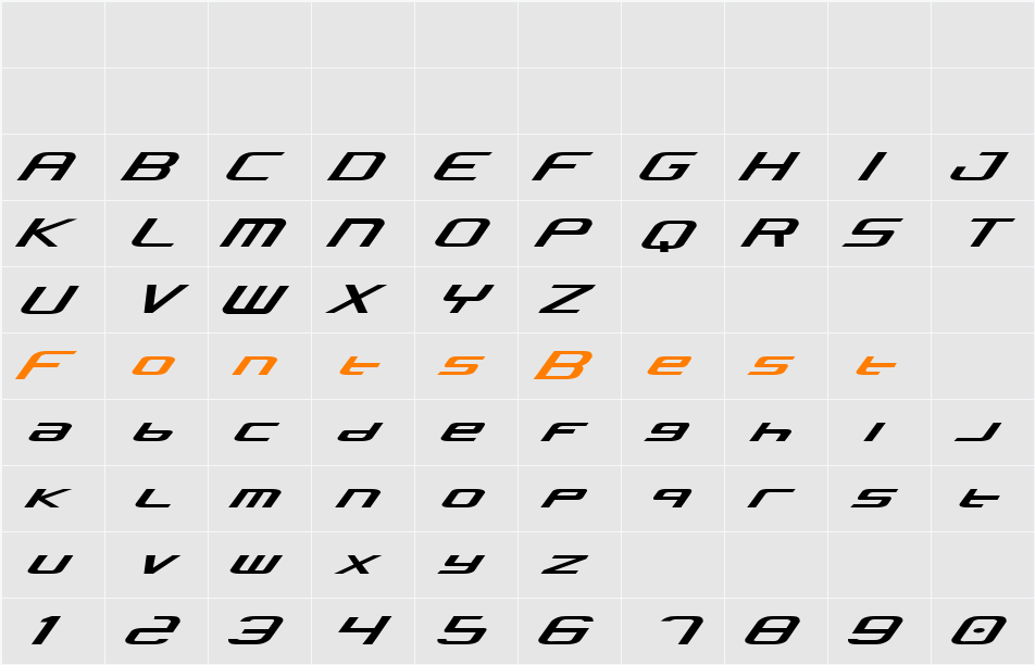 Concielian Alpha Character Map