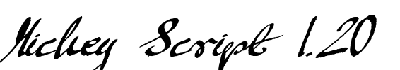 Mickey Script 1.20 Font Image