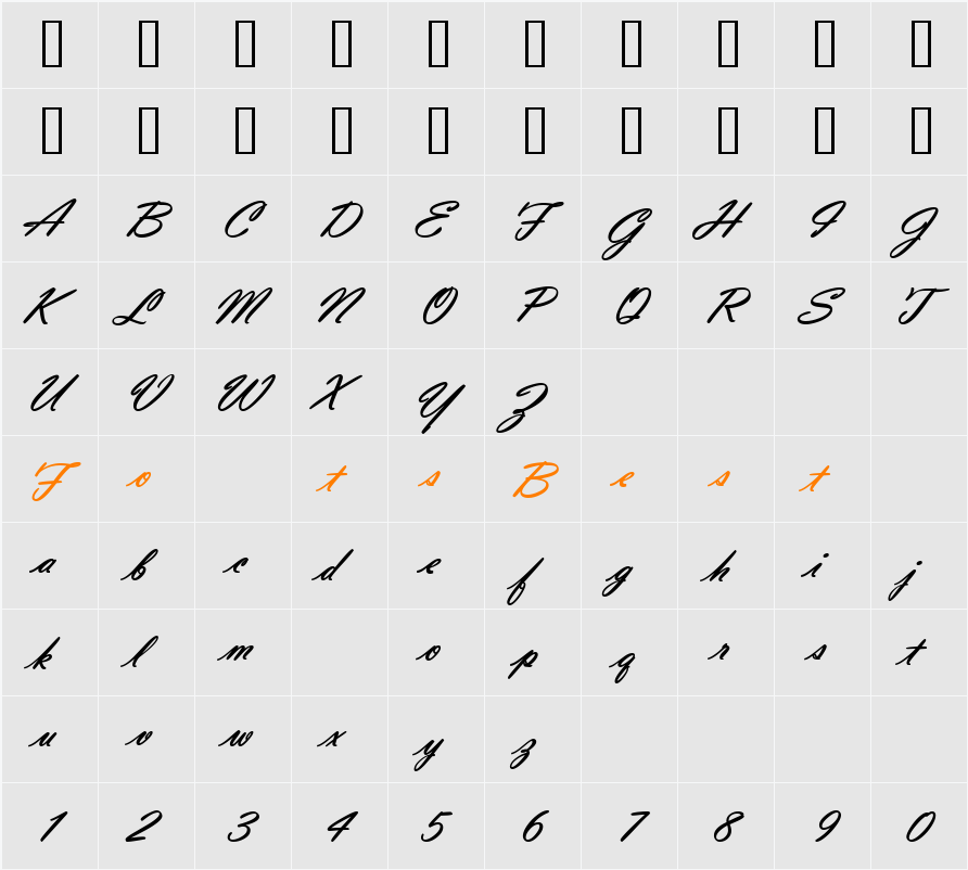 ConsulScriptSSK Character Map