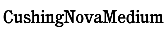 CushingNovaMedium Font Image