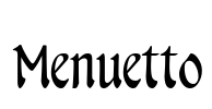 Menuetto Font Image