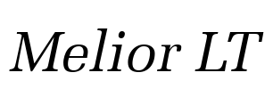 Melior LT Font Image