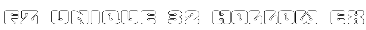 FZ UNIQUE 32 HOLLOW EX Font Image