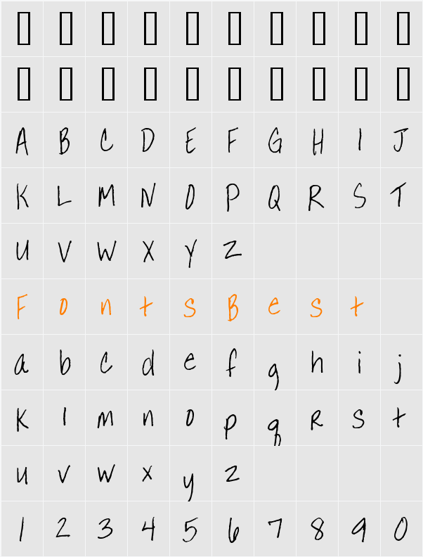 Annie BTN Character Map