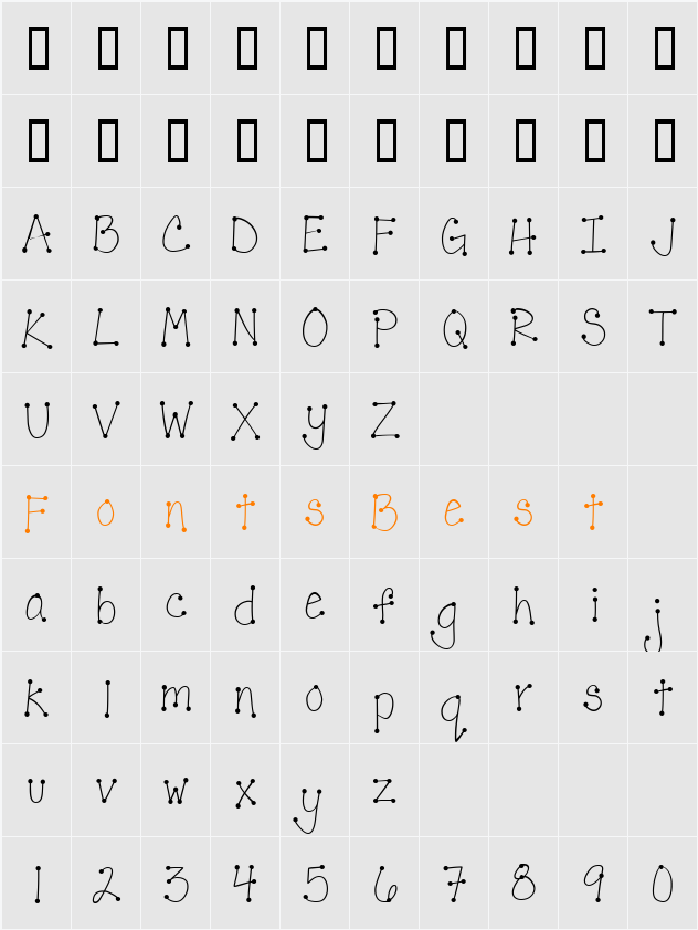 Accent Joleen Character Map