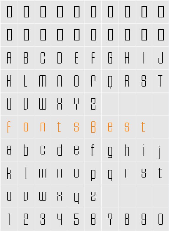 Meter Character Map