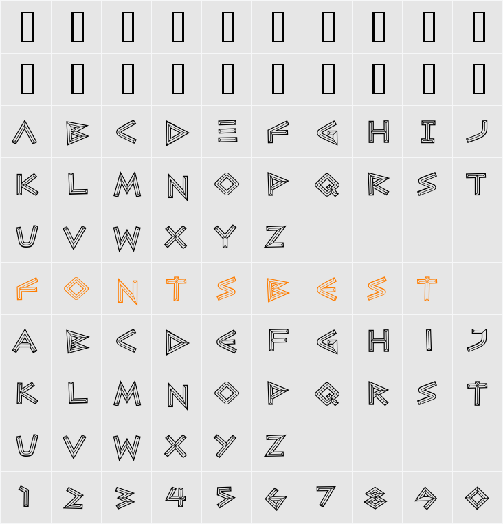 CaesarBrute BTN Chiseled Character Map