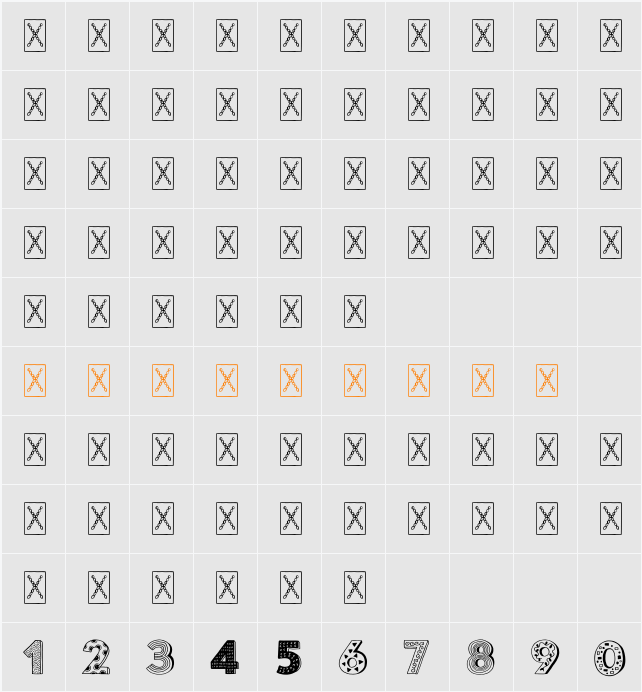 Retreat FM Character Map