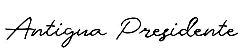 Antigua Presidente Font Image