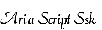 Aria Script Ssk Font Image