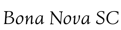 Bona Nova SC Font Image