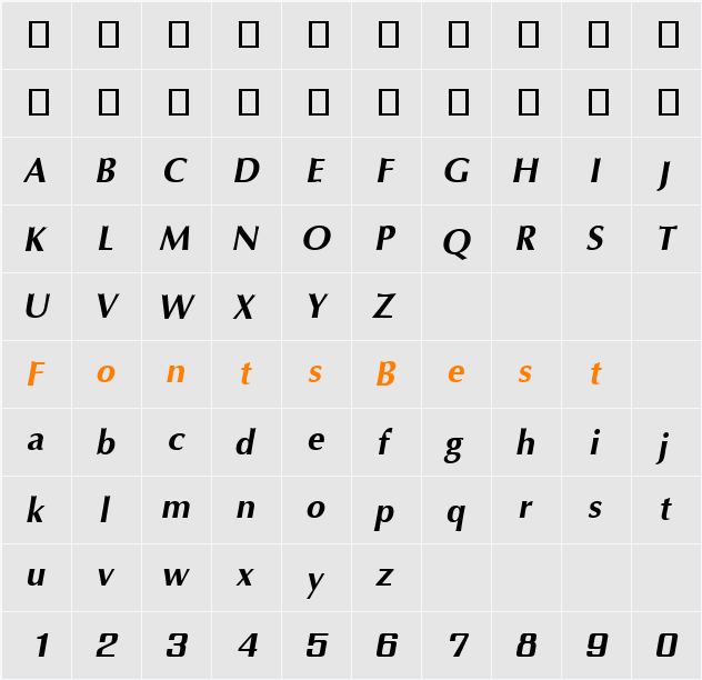 Iris News Character Map