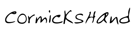 CormicksHand Font Image