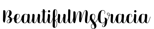 BeautifulMsGracia Font Image