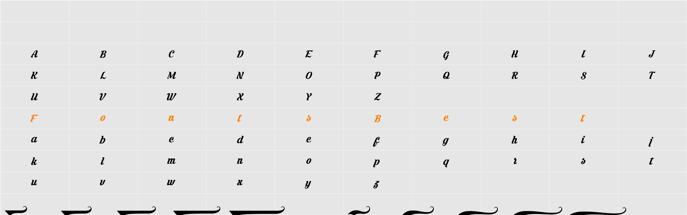 Krinkes Regular PERSONAL USE Character Map