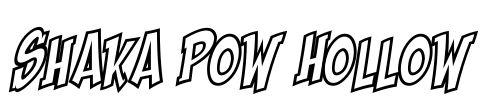 Shaka Pow Hollow Font Image