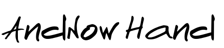 AndNow Hand Font Image