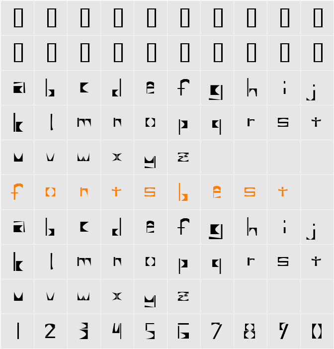 JI-Farles Character Map