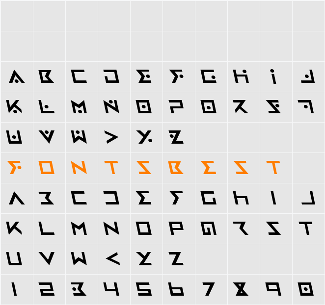 Iron Cobra Leftalic Character Map