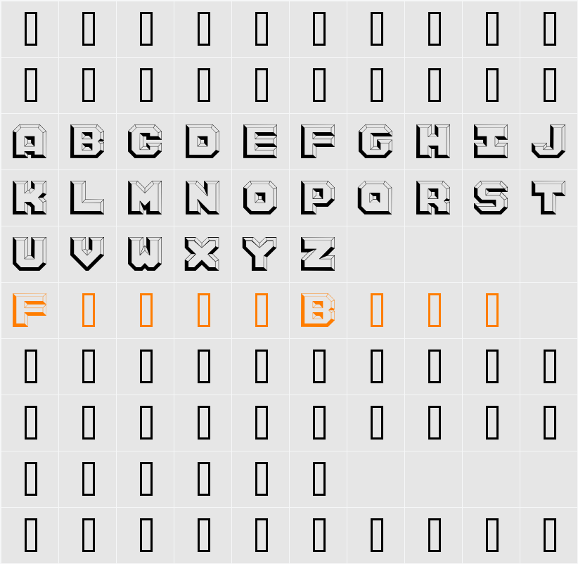 ArgentumWhite Character Map