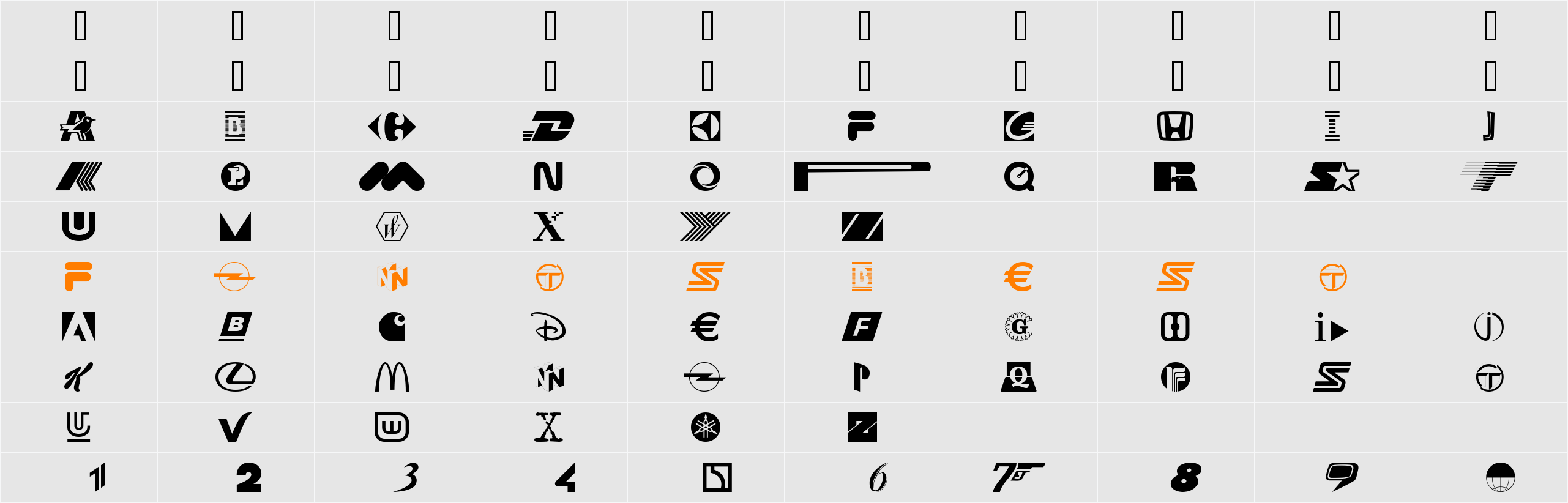 COnsume Character Map