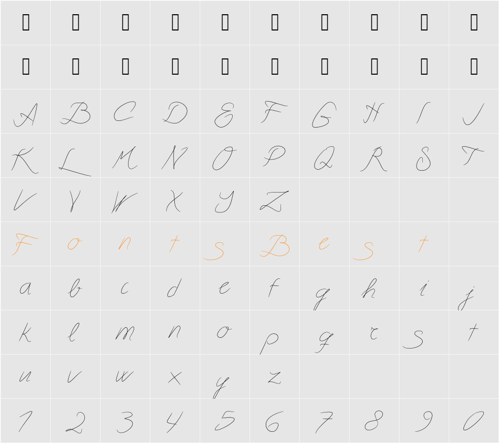 Astralasia Character Map