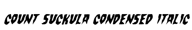 Count Suckula Condensed Italic